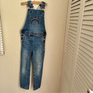 Mini Boden Rainbow Embroidery Overalls